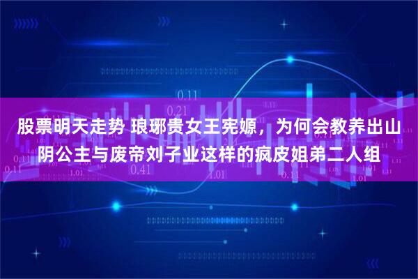 股票明天走势 琅琊贵女王宪嫄，为何会教养出山阴公主与废帝刘子业这样的疯皮姐弟二人组